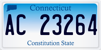 CT license plate AC23264