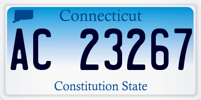 CT license plate AC23267