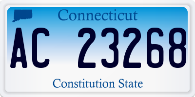 CT license plate AC23268