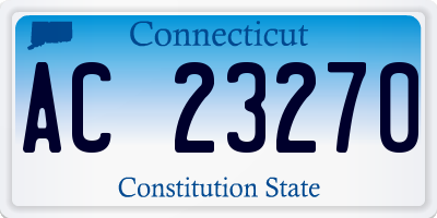 CT license plate AC23270