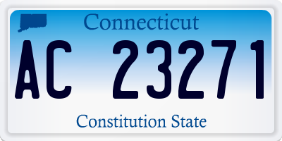 CT license plate AC23271