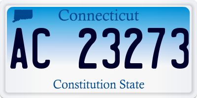 CT license plate AC23273