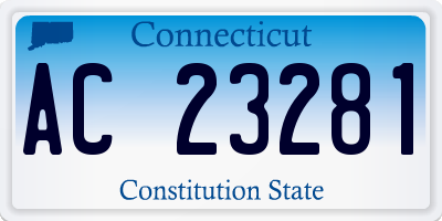 CT license plate AC23281