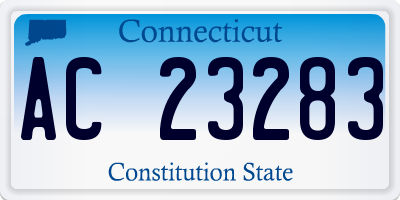 CT license plate AC23283