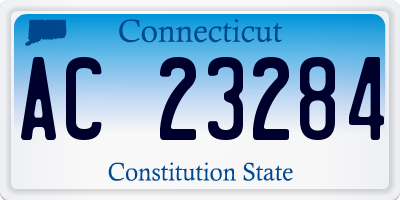 CT license plate AC23284