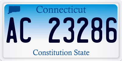 CT license plate AC23286