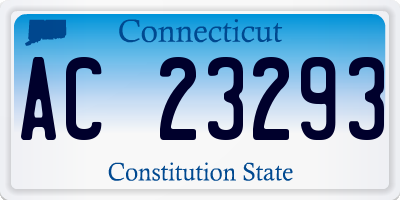 CT license plate AC23293