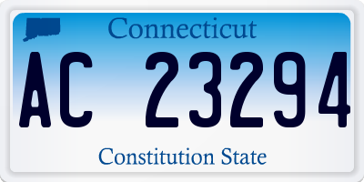 CT license plate AC23294