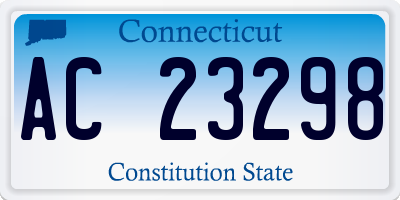 CT license plate AC23298