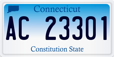 CT license plate AC23301