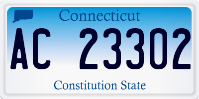 CT license plate AC23302