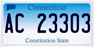 CT license plate AC23303