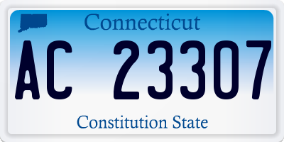 CT license plate AC23307