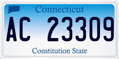 CT license plate AC23309