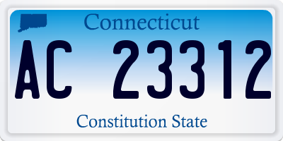 CT license plate AC23312