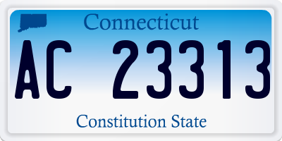 CT license plate AC23313