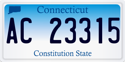 CT license plate AC23315