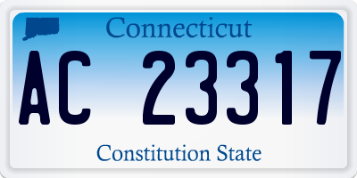 CT license plate AC23317