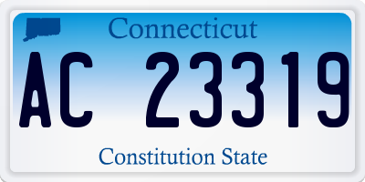 CT license plate AC23319