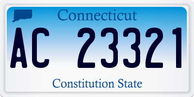 CT license plate AC23321