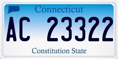 CT license plate AC23322
