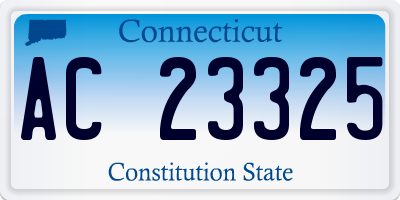 CT license plate AC23325