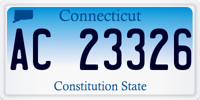 CT license plate AC23326