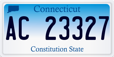 CT license plate AC23327