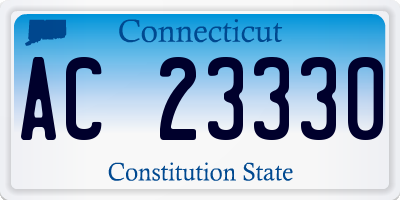 CT license plate AC23330