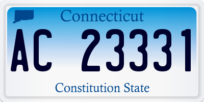 CT license plate AC23331