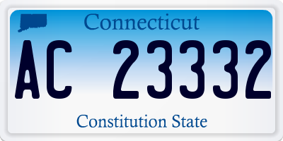 CT license plate AC23332