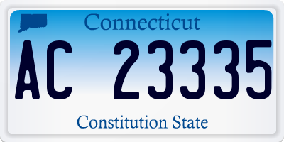 CT license plate AC23335