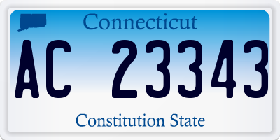 CT license plate AC23343