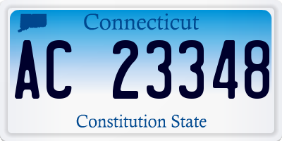 CT license plate AC23348