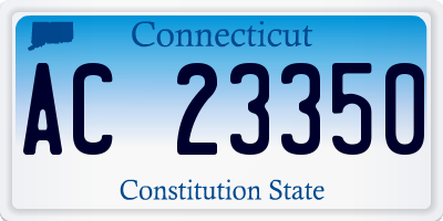 CT license plate AC23350