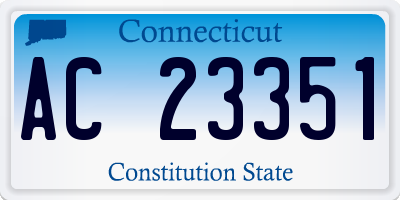 CT license plate AC23351