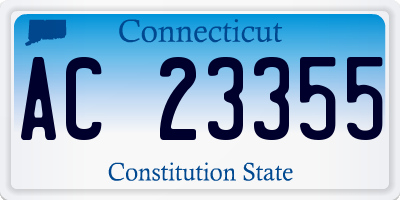 CT license plate AC23355