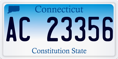 CT license plate AC23356