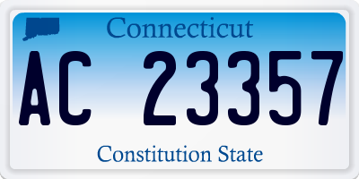 CT license plate AC23357