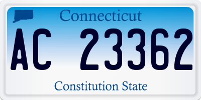 CT license plate AC23362