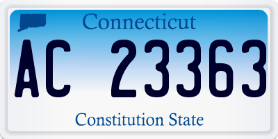 CT license plate AC23363