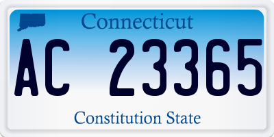 CT license plate AC23365