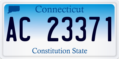 CT license plate AC23371