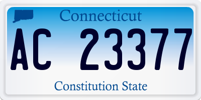 CT license plate AC23377