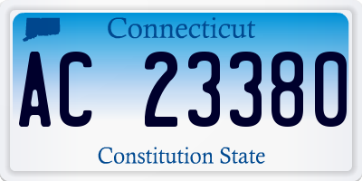 CT license plate AC23380