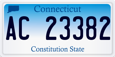 CT license plate AC23382