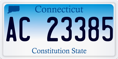 CT license plate AC23385
