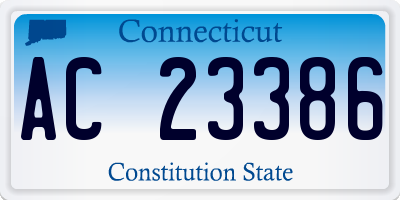 CT license plate AC23386