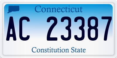 CT license plate AC23387