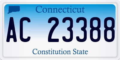 CT license plate AC23388